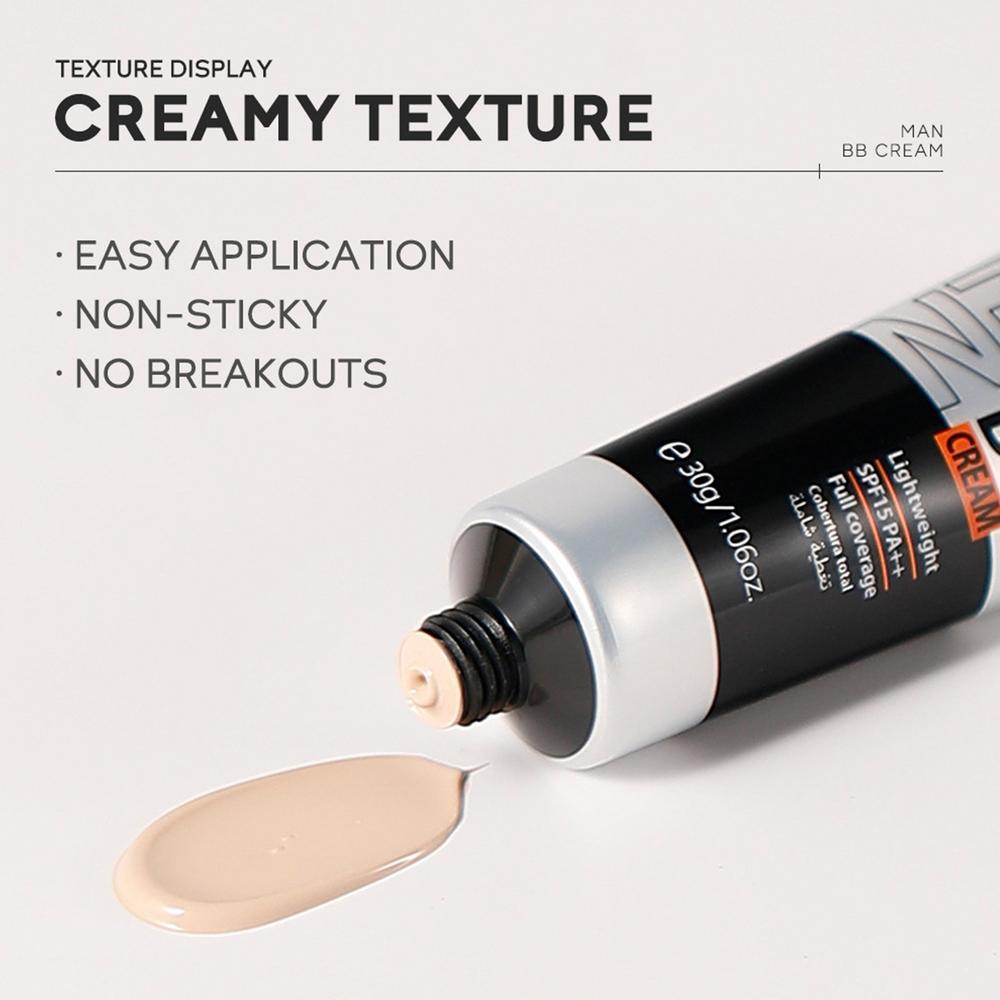 BB Cream for men Face Makeup concealer Foundation Sunscreen Repair Liquid Foundation for Oil Control Brighten skin tone 30g