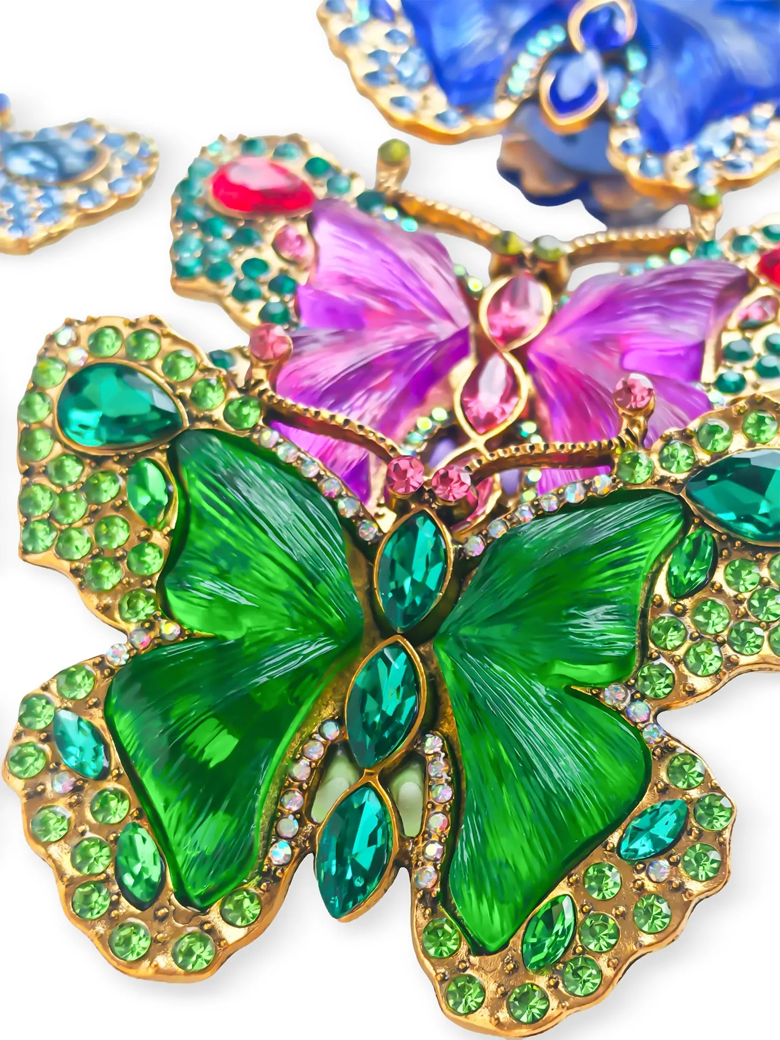 1pcs DIY Crystal Butterfly Ornament, Unique Handmade Gift, Ideal for Phone Chains, Keychains, Pen Charms, Indoor Decor, Car Accessories