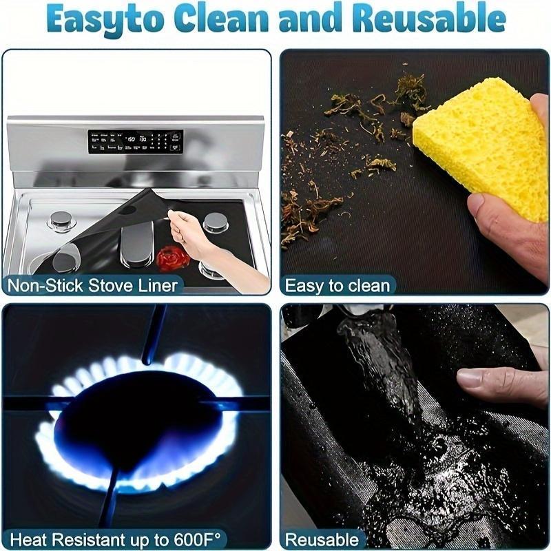 Stove Cover, Stove Protector for Gas Range, Reusable Non-stick Washable Stove Guard, Heat Resistant Protector for Kitchen