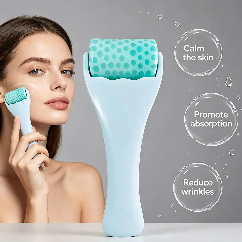 New Pe Gel Ice Roller, Facial Beauty Instrument, Face Massage Ice Roller, Cooling Mask for Skin Care, Relaxing & Refreshing
