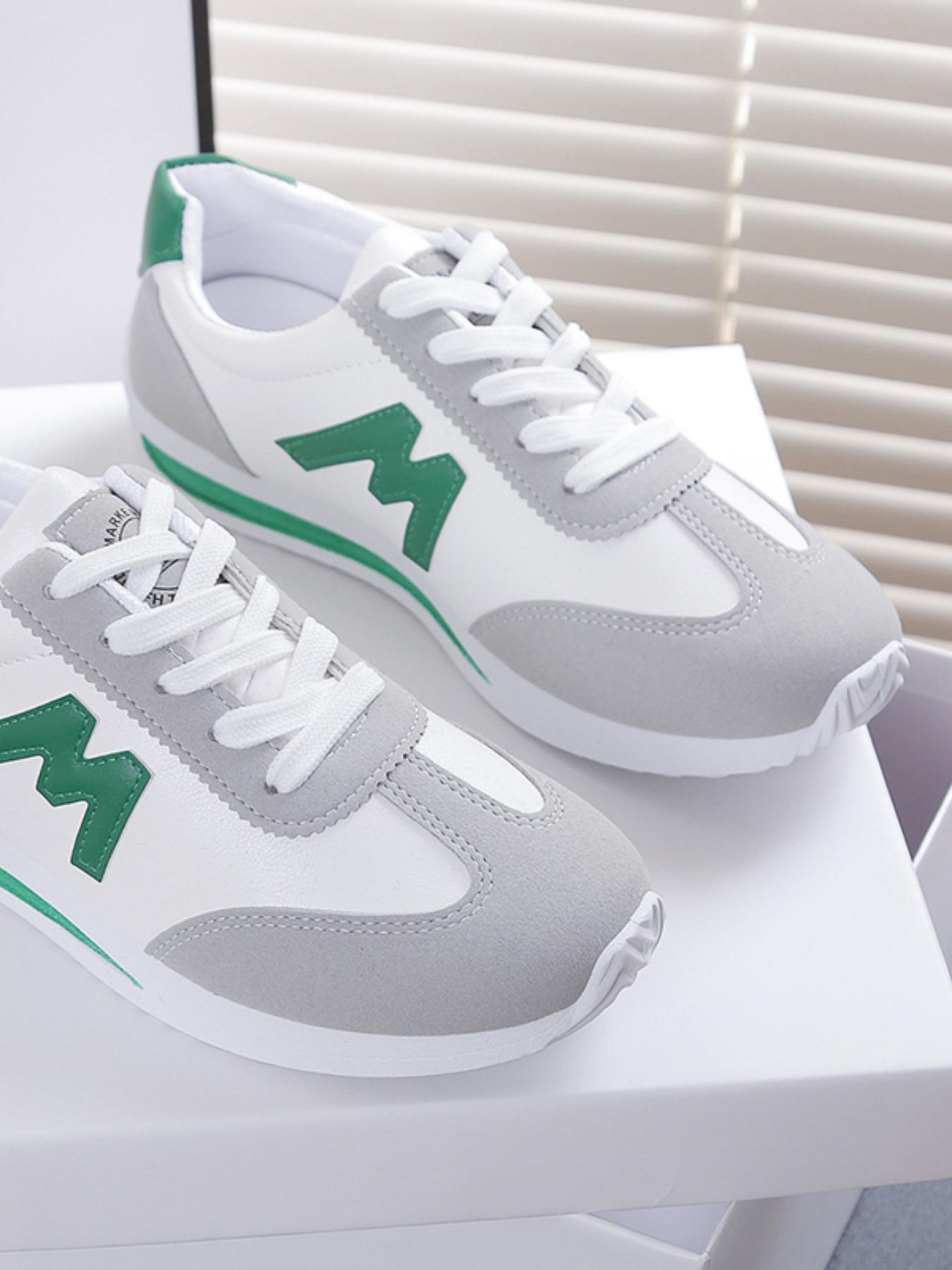 Women's Comfortable Lace-Up Sports Shoes, Lightweight Multi-Color Casual Sneakers, Anti-Slip Rubber Sole, Classic Style for Daily Wear, Lightweight Athletic Sneakers, Lifestyle Sneakers1123