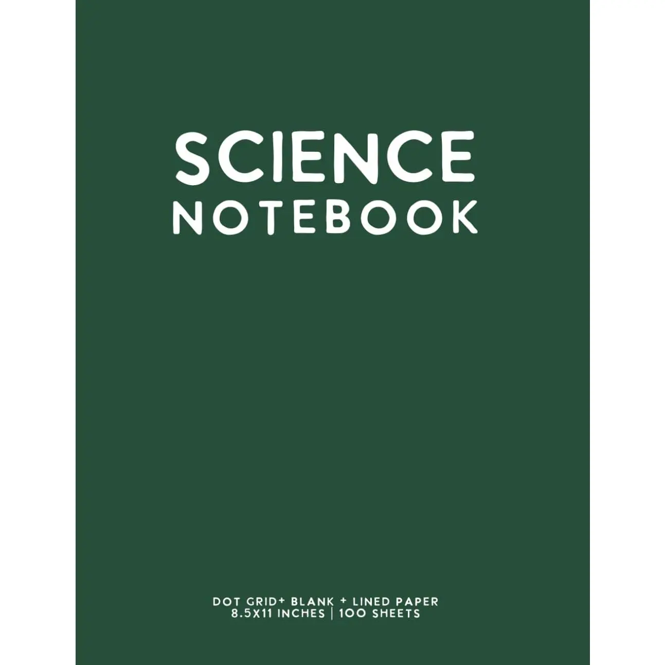 Science Notebook: Dark Green Draw & Write by schoolnest - Paperback