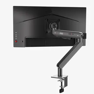 AOC AM400PLUS Adjustable Monitor Arm，Monitor Stand, 17-34 Inch 360° Rotatable C-Clamp Desk Mount with Cable Management for Office & Gaming