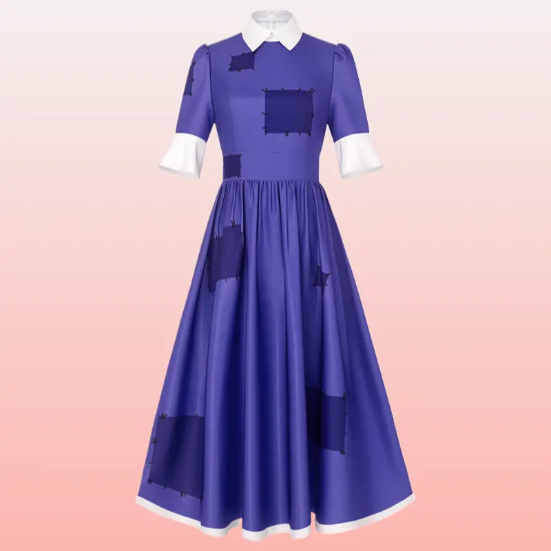 Ragatha Patch Dress Cosplay Costume The Amazing Digital Circus Women Halloween Stage Outfit