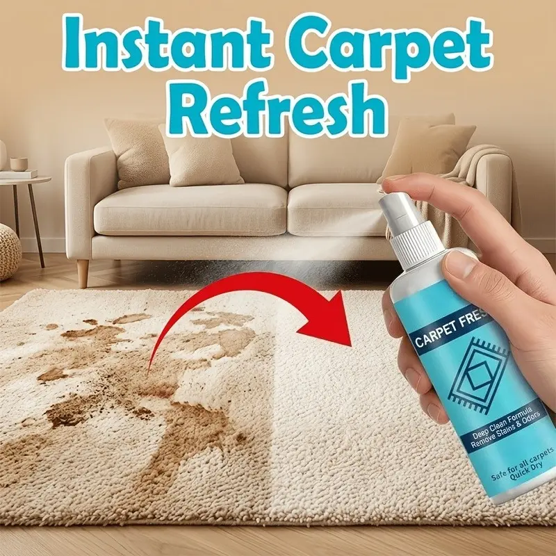 Carpet fresh care spray, suitable for home, car, furniture and interior decoration fabric - quick drying deep care, decontamination and deodorant, safe and harmless for all carpets