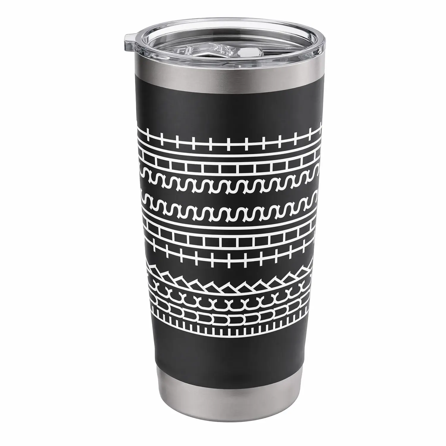 20 Oz Stylish Stainless Steel Hidden Message Insulated Travel Tumbler - Portable, Leak-Proof, Heat Resistant, Anti-Scalding, 7-12H Insulation, 500-1000ml Vacuum Flask, Single Unit Coworker Gift (Black)