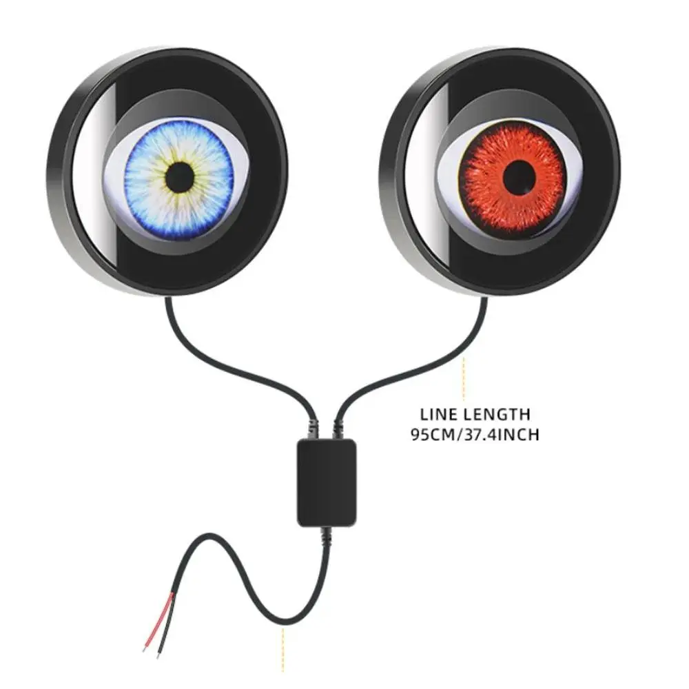 NEW LED Dynamic Demon Eyes Light for Car Headlights Devil Eyes Car Light Remote Control Headlight Universal Retrofit Kits