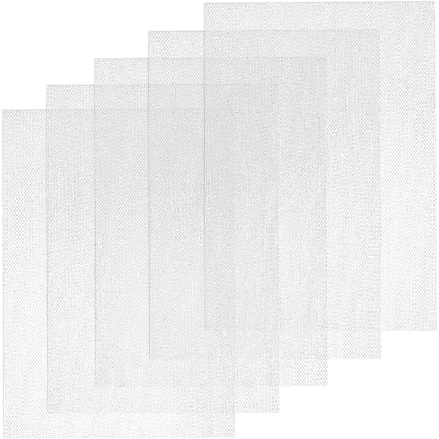 5 Pcs 0.5mm White PVC Fursuit Eye Mesh Sheets, 11.8in x 7.87in (30cm x 21cm) Waterproof Printable Eye Meshes for Mask, Cosplay Props, Fursuits, Handicrafts