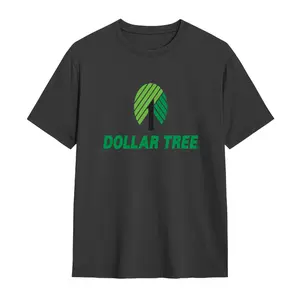 New Dollar Tree Store Logo- Shirt Made in Usa Size S-3Xl Many Color Men' S and Women' S Short Sleeve- Shirt- 180G, Funny Letter Print, Round Neck, Suitable All Seasons, Daily Wear, Home, Travel, Fitnes
