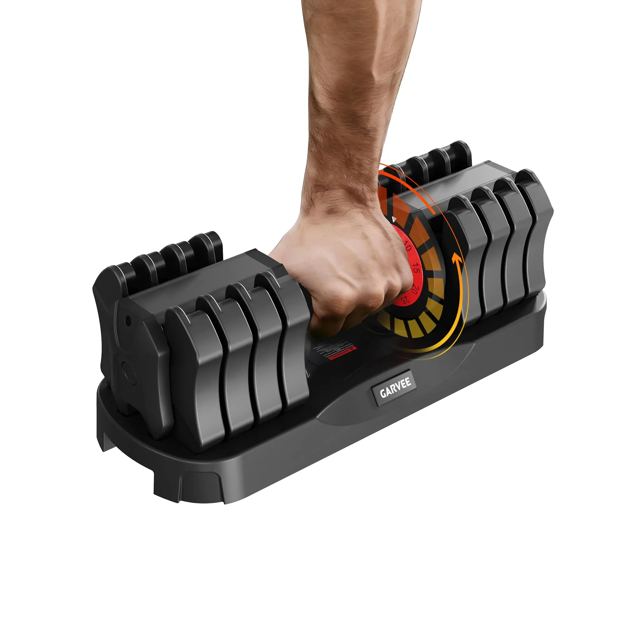 Garvee 25LBS Adjustable Dumbbells Pair - Versatile Fitness Equipment with Easy Weight Adjustment for Strength Training, Home Workouts, and Muscle Building