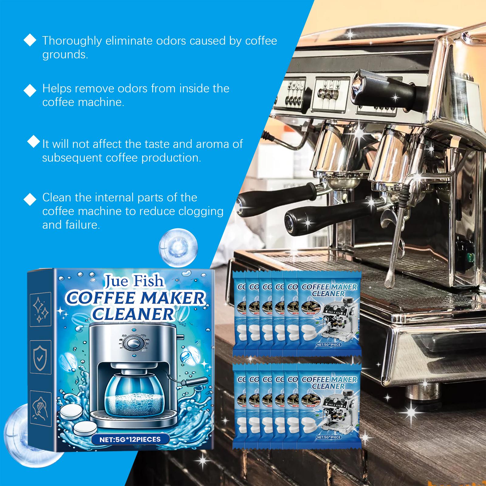 Coffee machine cleaning effervescent tablets for cleaning and descaling coffee machine filters and maintenance