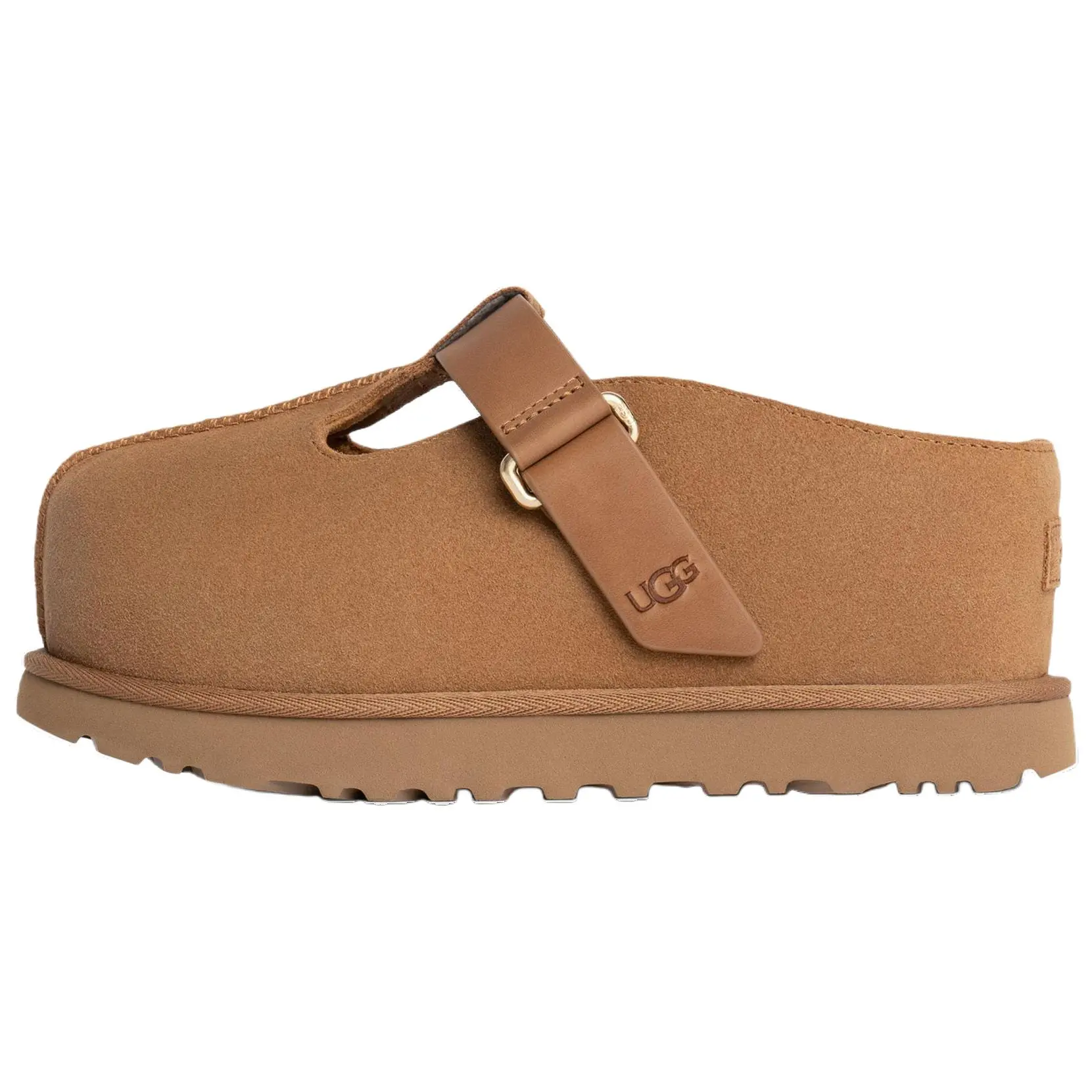 UGG Women's Thickened Versatile Comfortable Fashion Open-Back EVA Slippers in Brown Verifiable, with credentials and supporting global authentication