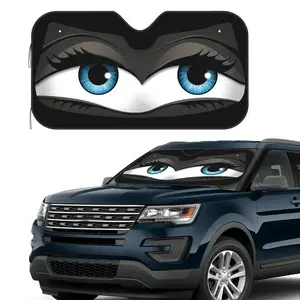Cartoon Foldable Car Sunshade, Summer Fun Car Accessories, Keeps Car Cool, UV Protection, Easy Installation, Fits Most Cars and Small Suvs