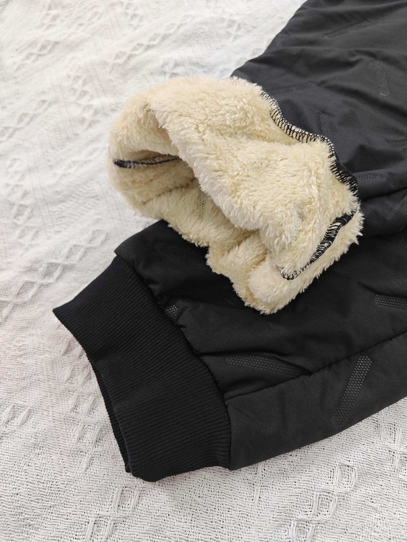 Men's 2-pack Winter Thick Lamb Fleece Warm Cotton Pants Loose ankle binding windproof and cold proof casual sports sweatpants Oversized and plush thick outdoor commuting warm pants