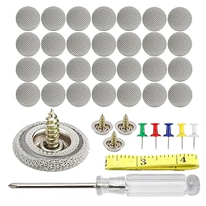 GJANSH Automotive Car Roof Headliner Repair Button Pins Kit, Universal Auto Roof Snap Rivets Retainer for Car Roof Fixed, with Installation Tool, Fit All Cars