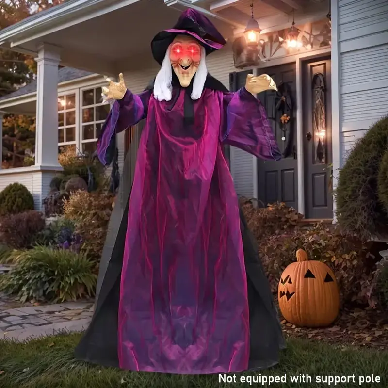 Halloween Decorative Light, Voice-Controlled Witch, 71 Inch Large Hanging Ghost, Glowing Sound Halloween Atmosphere, Decoration Props, Party Supplies