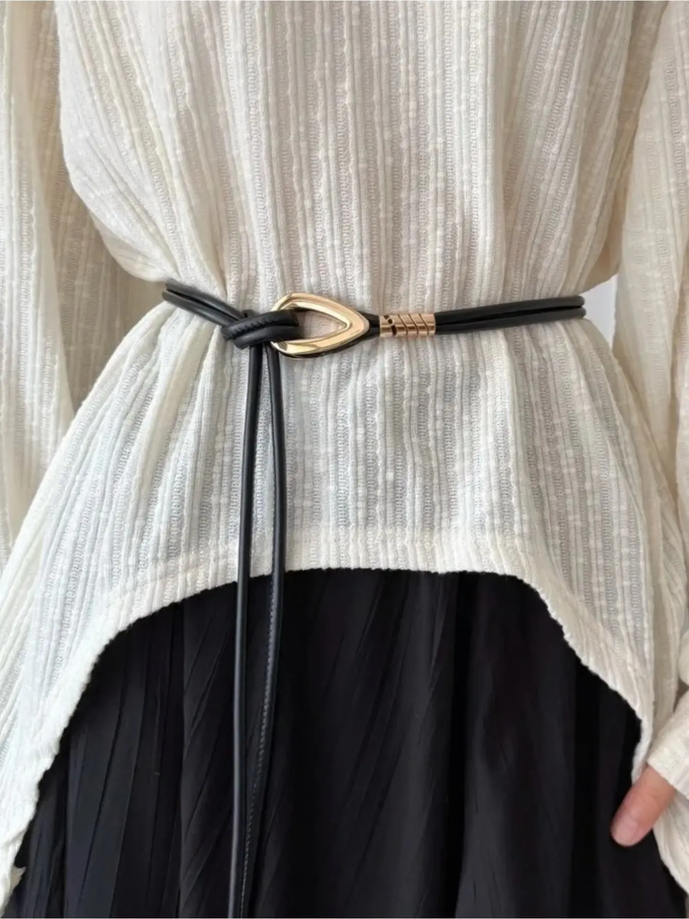 1 piece knotted belt, women with skirt, high-end decoration with sweater, coat belt, Metal Waist Belt, waist rope, long style, Premium Belts