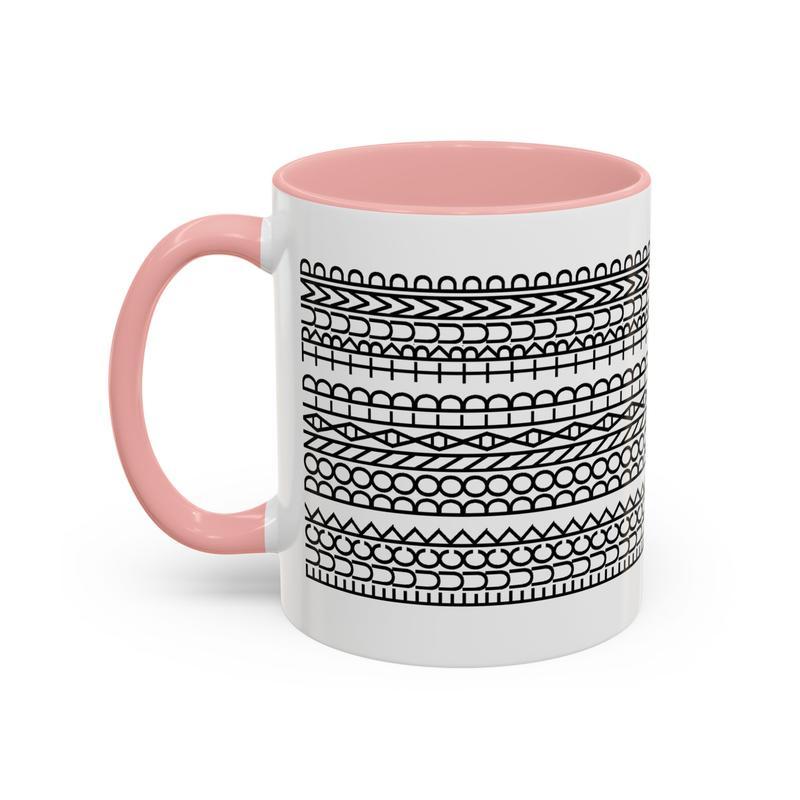 FDT Floral Coffee Cup - Stylish Ceramic with Blue Interior, Reusable & Washable, Perfect for Hot or Iced Drinks, Unique Floral Design
