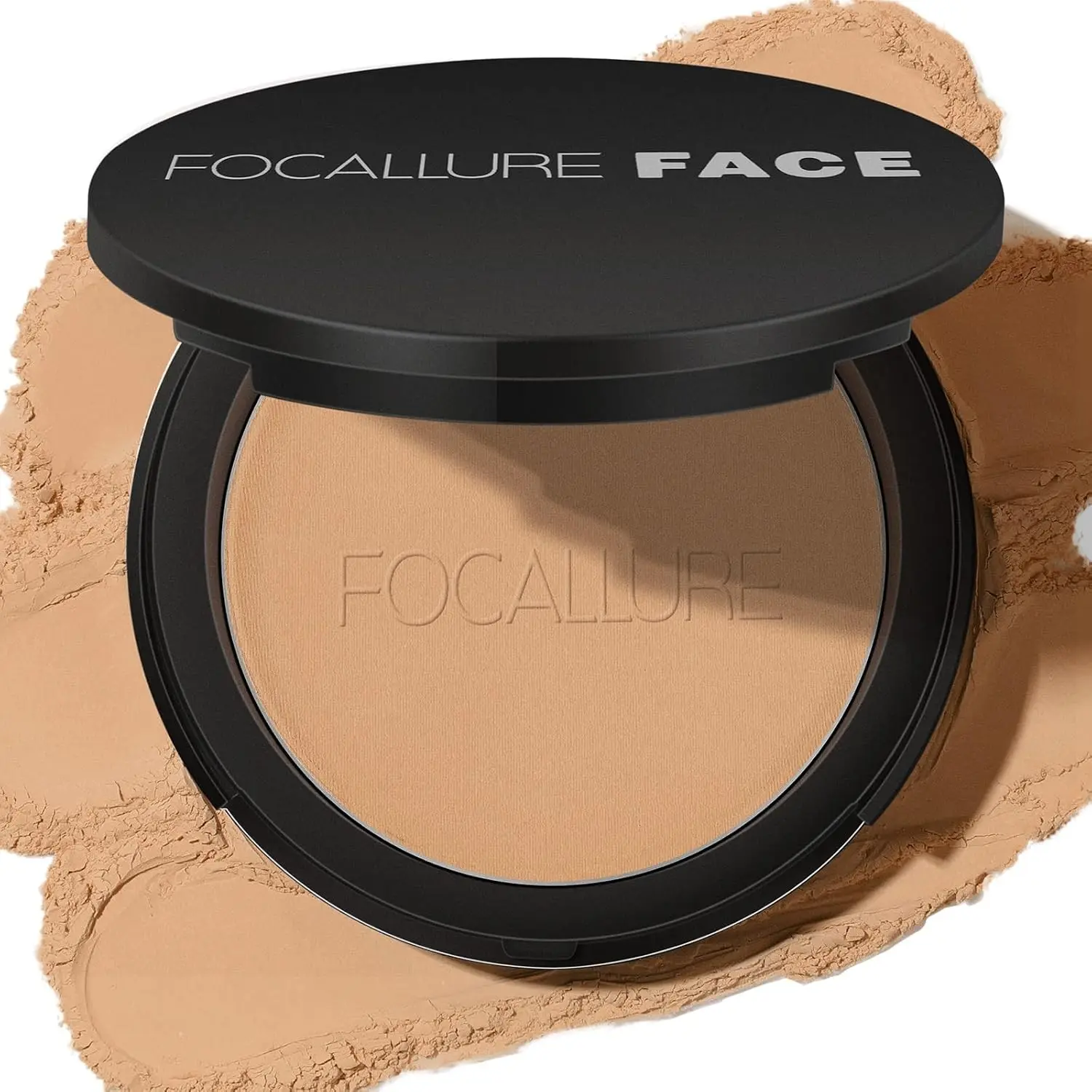 FOCALLURE Flawless Pressed Powder - Shine Control & Pore Blurring, Nude
