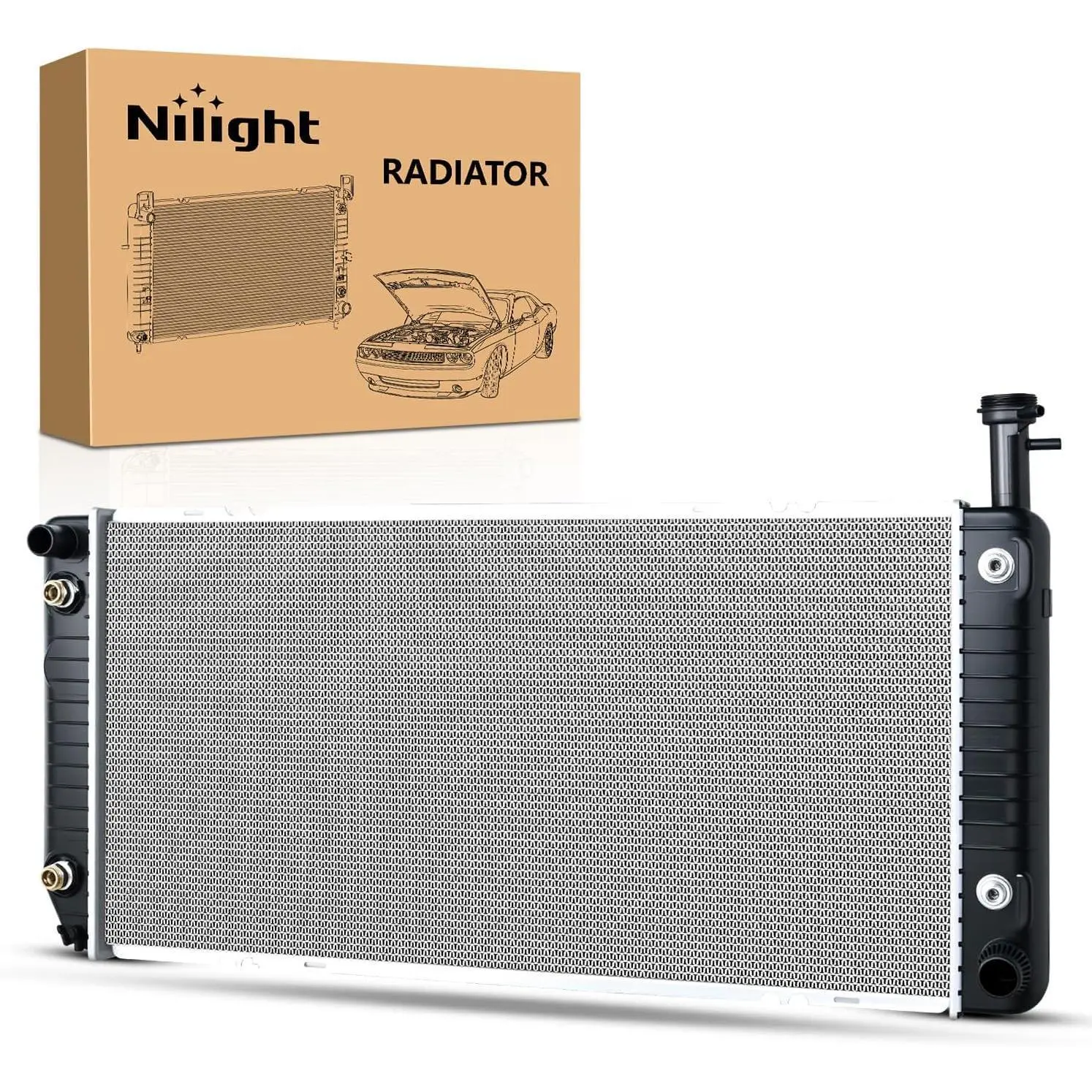 Nilight Radiator for Chevrolet Express 2500 3500, GMC Savana 3500 2500 4.8L 6.0L V 2004 2005 2006 2007 2008 2009 2010 2011 2012 2013 2014 2015 2016 2017 2018