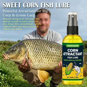 1 Bottle 100ML Corn Scented Fishing Lure Attractant Spray, Effective Fish Bait Enhancer, Ideal for Anglers, Long-Lasting Fragrance