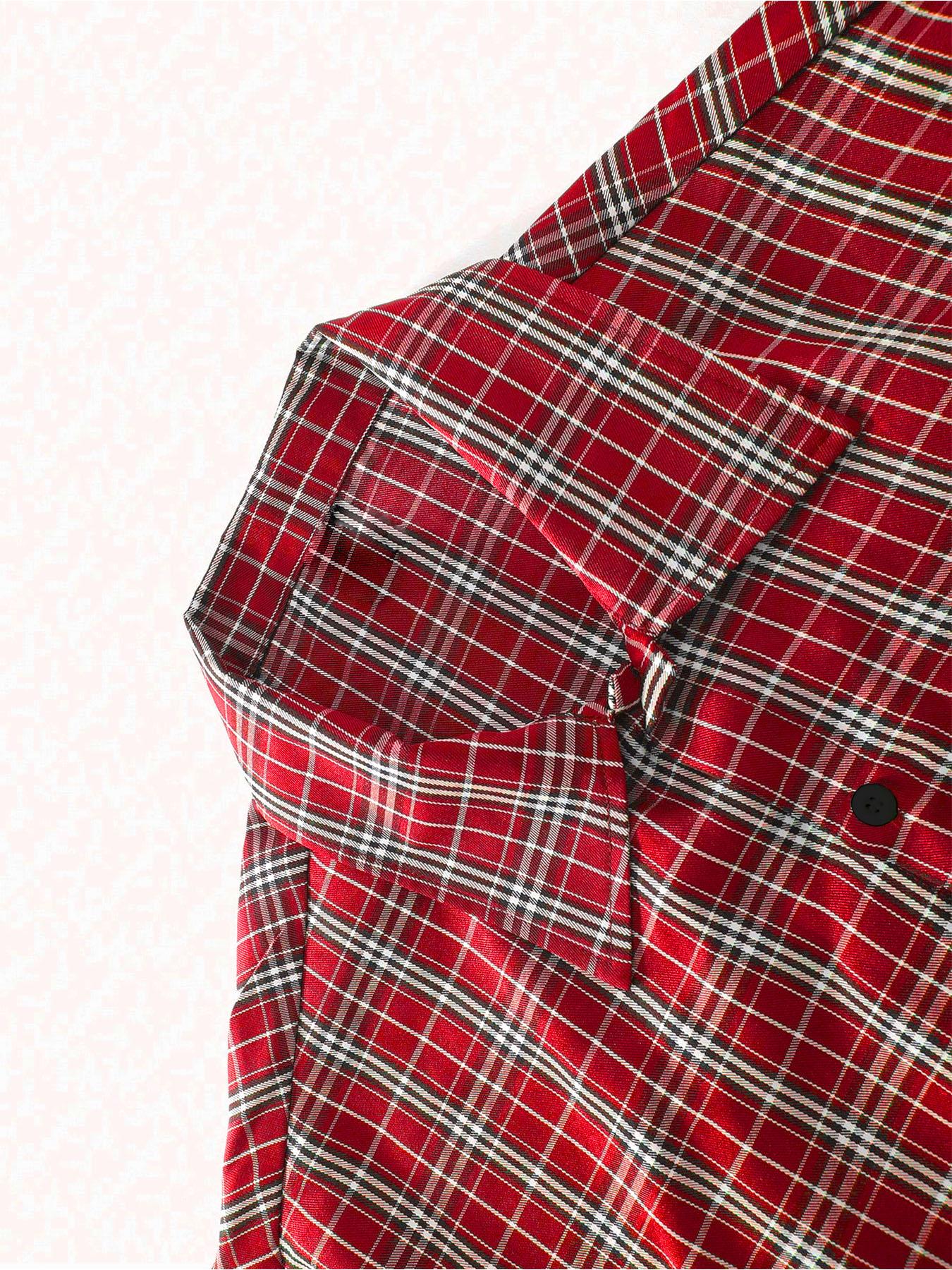 Retro Striped Short Sleeve Shirt with Letter Print, Loose-Fitting Casual Woven Top for All Seasons, Vintage Style Button Shirt, Casual Comfy Shirt