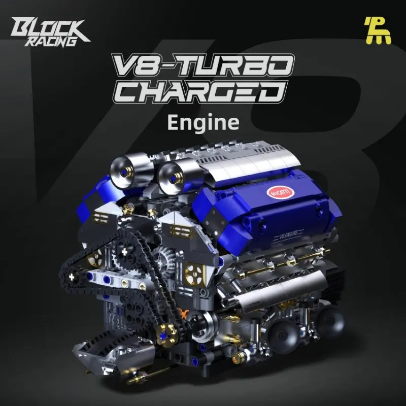 V12 supercar engine building block diy collectible model racing car desktop decor toy, Diy Engineering Model, movable connecting rod cylinder mechanical component kit, adult high-difficulty engine display decoration, for car enthusiasts as a gift
