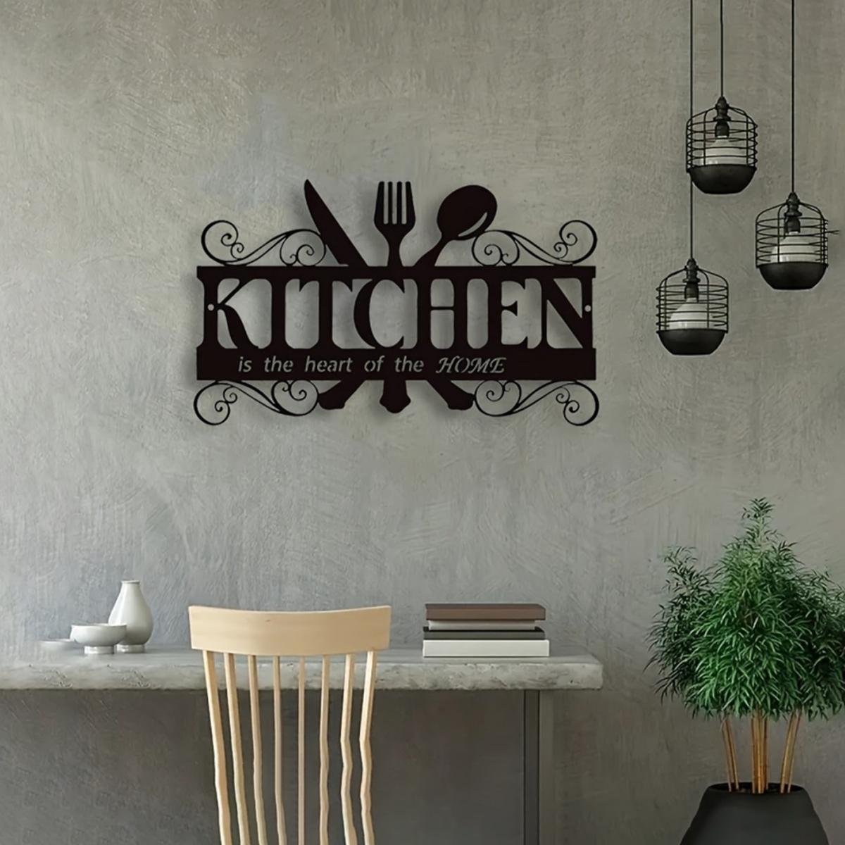 Kitchen Themed Wall Art, Metal Hanging Sign, Easy Installation, Indoor Outdoor Decoration, Home Kitchen Dining Room Decor