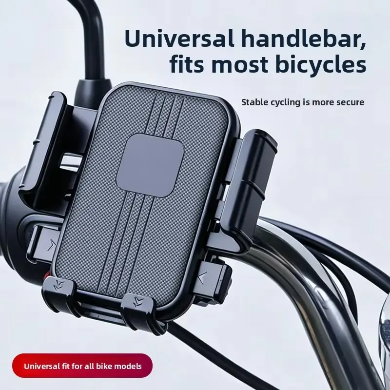 Universal Motorcycle Phone Holder, Electric Scooter Navigation Stand, 360° Rotating Shockproof Bike Phone Mount, Secure & Convenient
