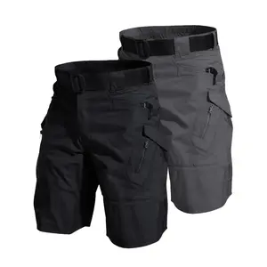 Men's Tactical Cargo Shorts - Waterproof, Lightweight, Quick Drying, Breathable, Multi-Pockets, Adjustable Waistband - Grey and Beige Ideal for Mountaineering and Outdoor Activities, Mountaineering Gear The belt is a complimentary gift (one only).