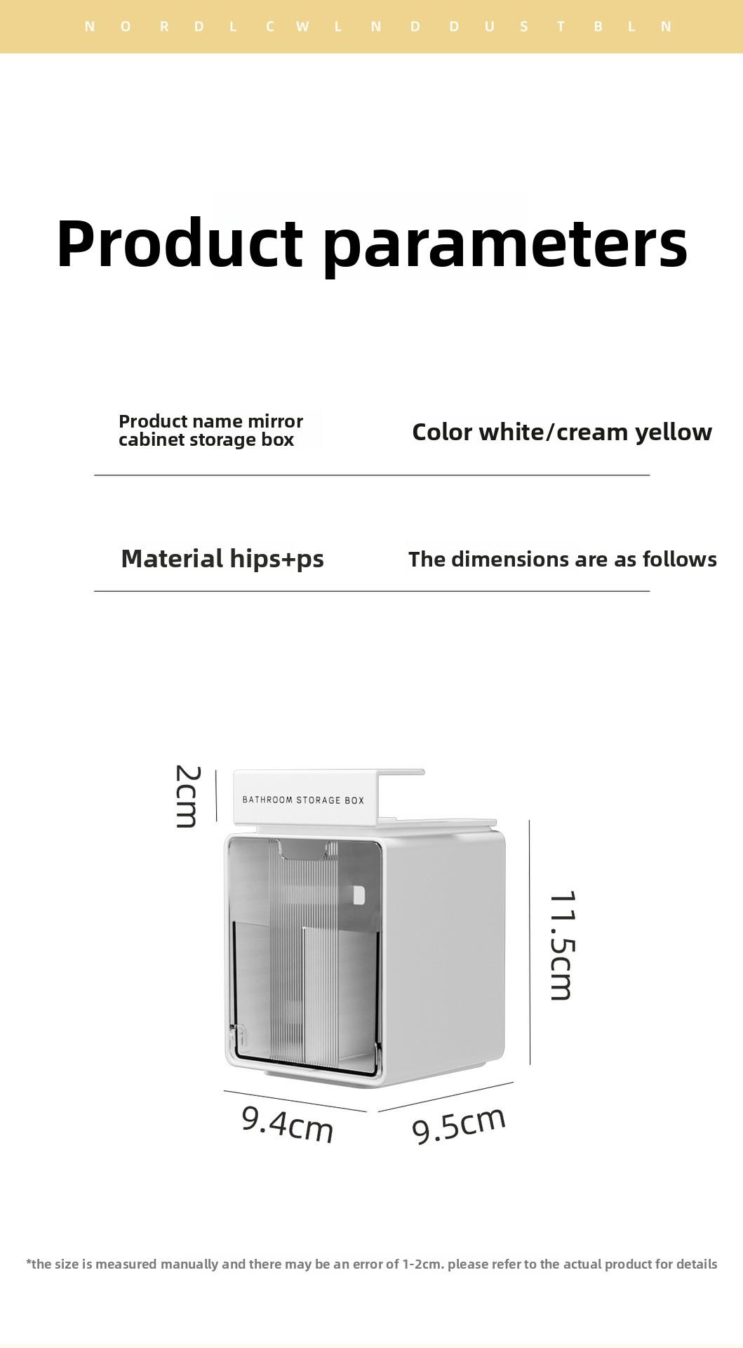 [Aesthetic] Clario Minimalist Hanging Storage Box - No Drill Desk Edge & Closet Shelf Organizer. Dual-Compartment Flip-Lid Container for Stationery & Jewelry. Dorm Essentials Desk Reset