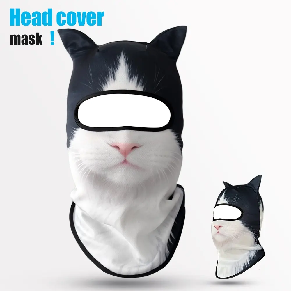Full Face Mask Balaclava Headwear, Breathable Elastic Lightweight Mesh Animal Headgear, Windproof Fun Creative, for Motorcycle, Skiing, Cycling, Halloween Costume
