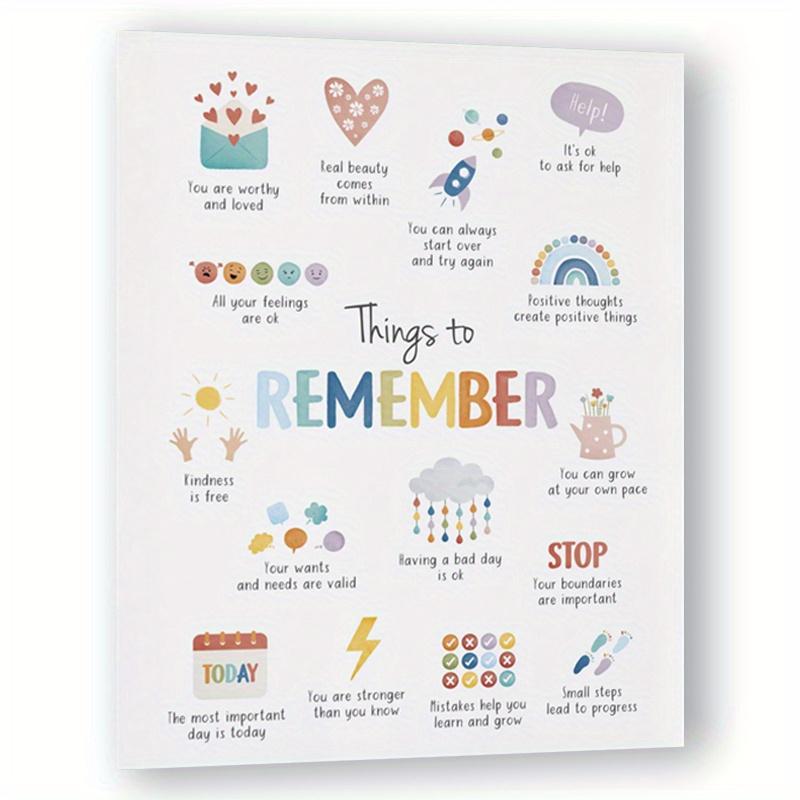 Positive Affirmations Flip Chart, Things To Remember, Anxiety Relief, Calming Corner, School Psychology, CBT, Therapy Office Art, Office Wall Decor, 8x10 inch, UV Resistant Ink, Premium Semi-Gloss Paper, Unframed