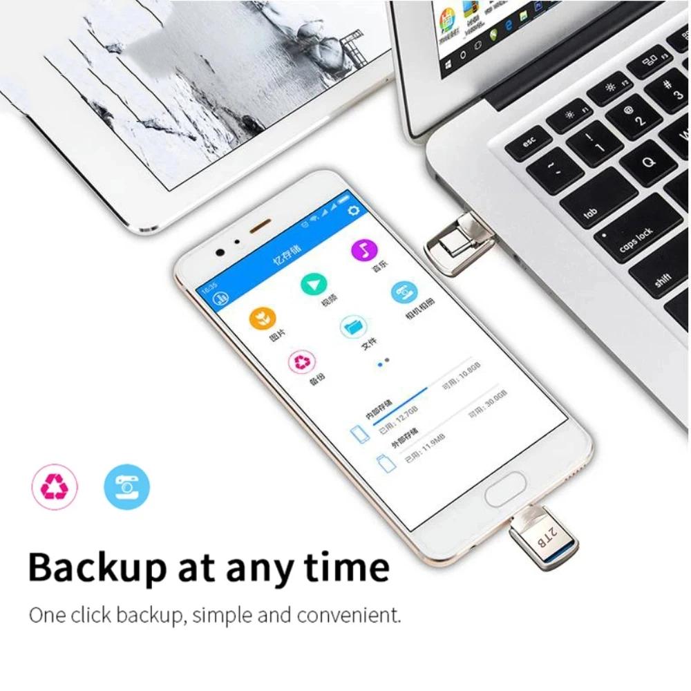 2TB Flash Drive USB3.2 Ultra Speed Metal U Disk Type C Memory Stick Waterproof SSD Storage Portable For PC Phone Data Transfer 2TB Flash Drive USB3.2 Ultra Speed Metal U Disk Type C Memory Stick Waterproof SSD Storage Portable For PC Phone Data Transfer