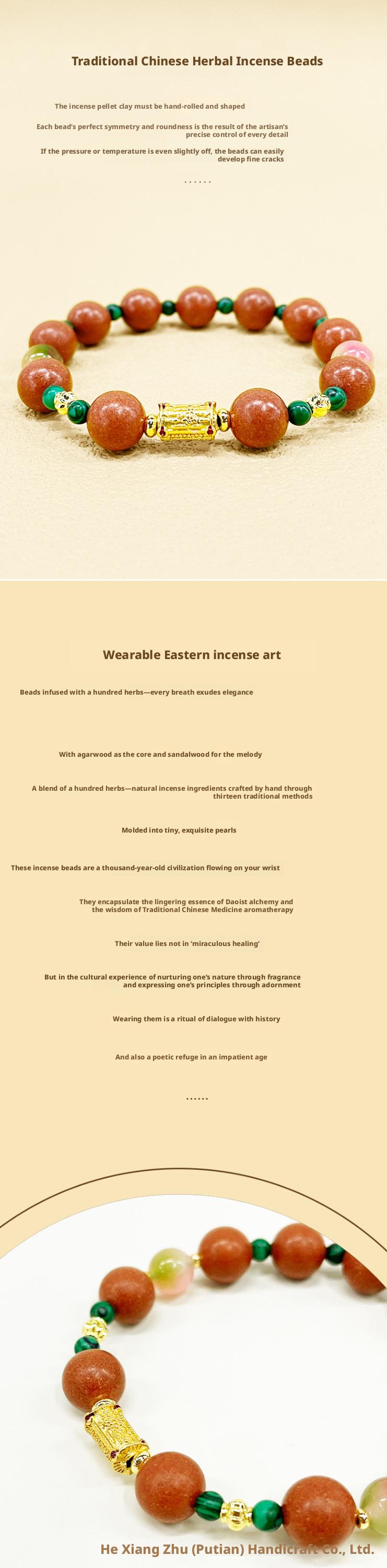 Aromatic Bead Bracelet with Natural Fragrance, Chinese-style Jewelry, Scented Accessory for Calmness, Festival Gift