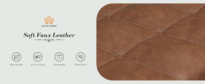 Apicizon 60”Ottoman with Storage, Queen Size End of Bed Storage Bench with Tufted Button, Upholstered Sitting Bench for Front Door Entrance,Bedroom