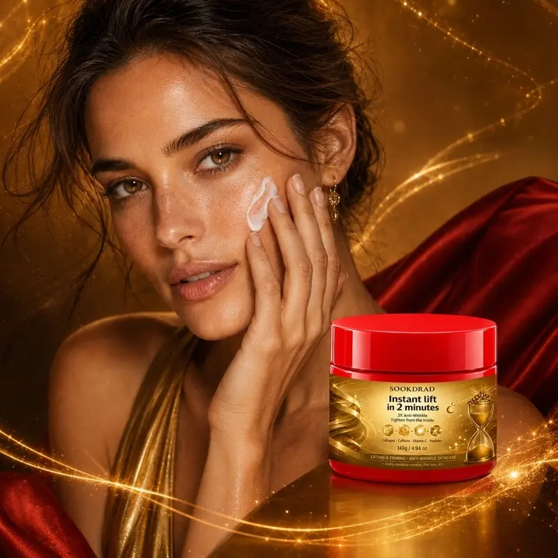 Instant Lift Anti-Wrinkle Cream, Collagen, Caffeine, Vitamin C, Peptides, Lifting Firming Skincare, 140g