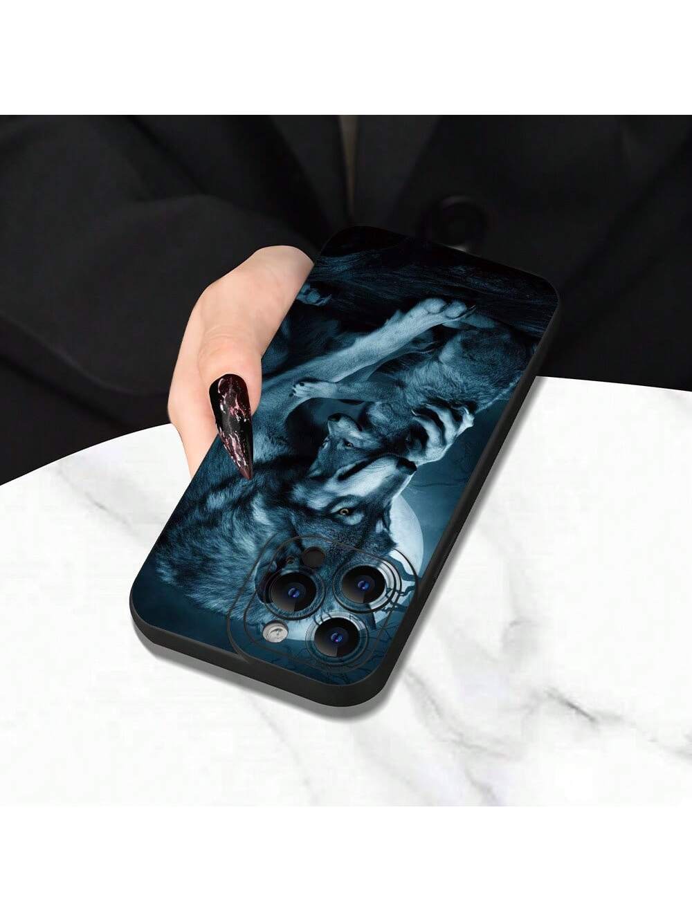 Design Featuring A Wolf Pattern,Shock-Resistant And Drop-Resistant,Suitable for iPhone17/iPhone17 air/iPhone17 pro/iPhone17 pro max/16 Pro Max/15 Pro Max/14 Pro Max/13 Pro Max/12 Pro Max/11 Pro Max , Compatible With Samsung Galaxy Series A54/A53