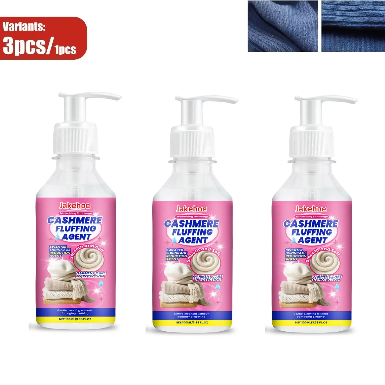 Household Wool Sweater Care Cleaner Agent, mild gentle fabric‑safe formula, helps fluff shrunken wool garments, great for daily home clothing care without harming fabrics.