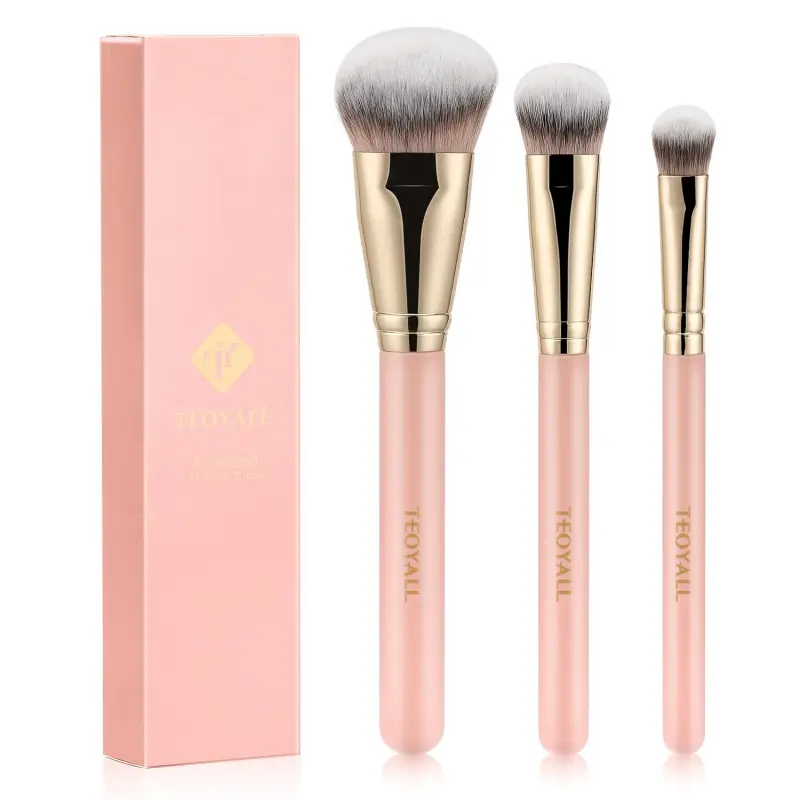 Flat Angled Brushes, Flawless Foundation Brush Under Eye Concealer Brush Bronzer Brush with Liquid Cream Powder : Beauty & Personal Care