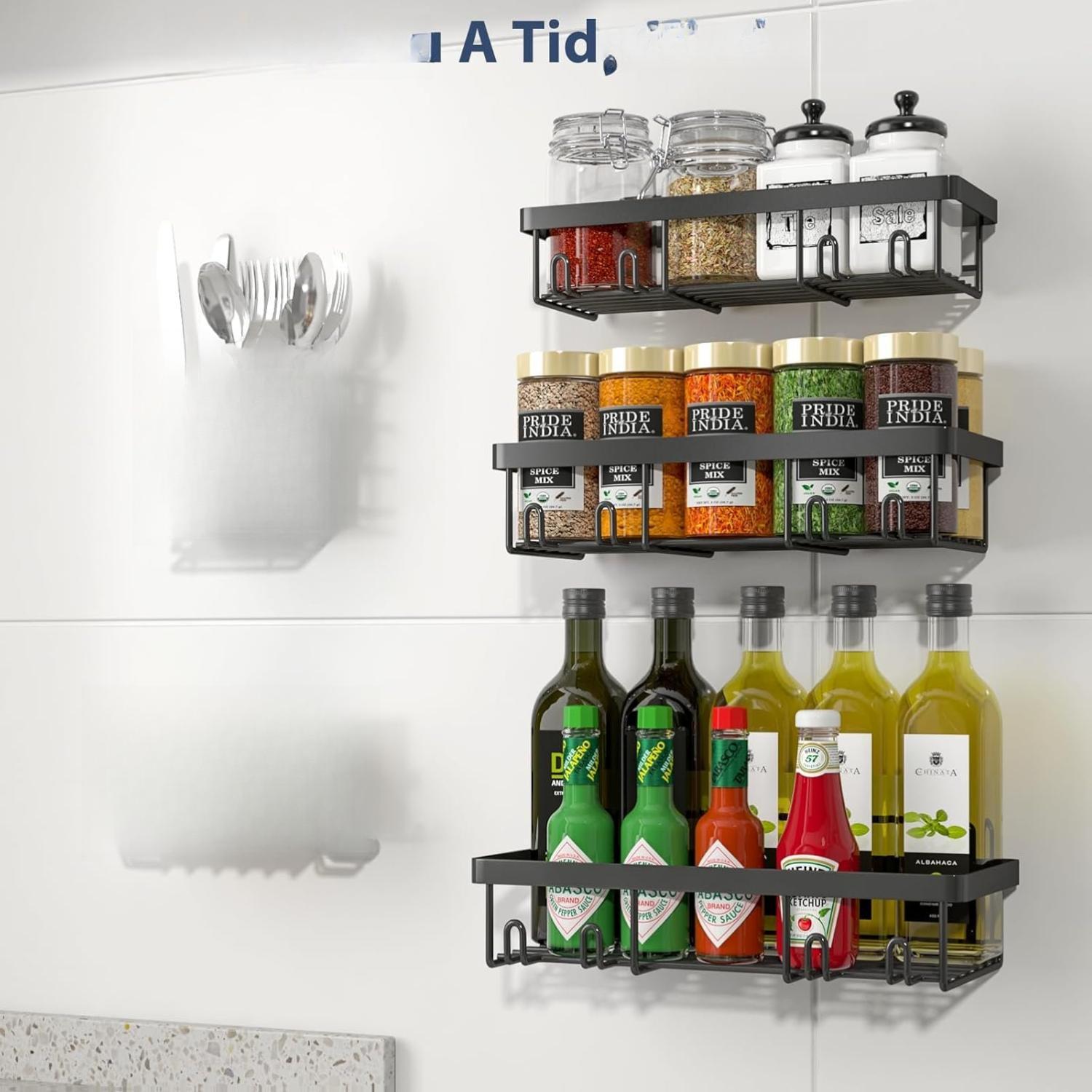 5 Pack Shower Caddy Organizer Rack Shelf for Inside Shower, Adhesive Bathroom Wall Storage Basket Rustproof Stainless Steel Shampoo Holder, Bathroom.