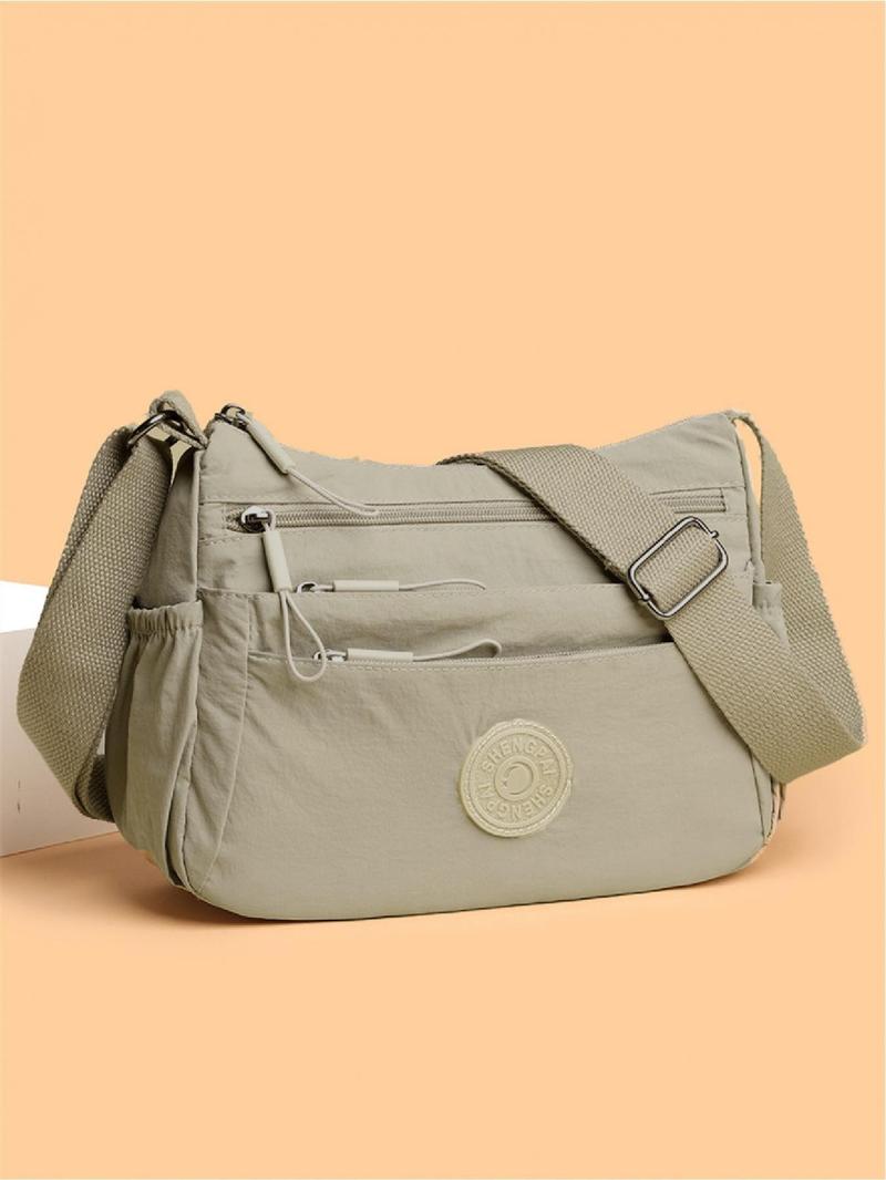 Women's Solid Color Fashionable Multi-pocket Zipper Crossbody Bag for Daily Use, Casual Trendy Versatile High-quality Daily Commuting Bag, Crossbody Purse