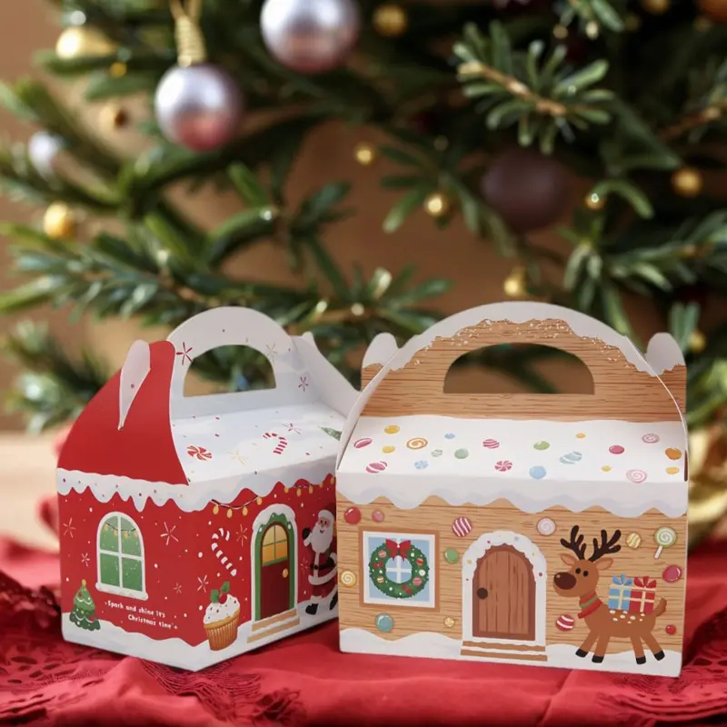 12Pcs Christmas Holiday Muffin Gift Boxes, Surprise Candy Packaging Boxes For Party Favors
