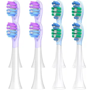 8 Pack Soft Bristles Replacement Heads for Philips Sonicare, Daily Clean Refills, Compatible with Hx3/hx6/hx8/hx9 Series Toothbrushes