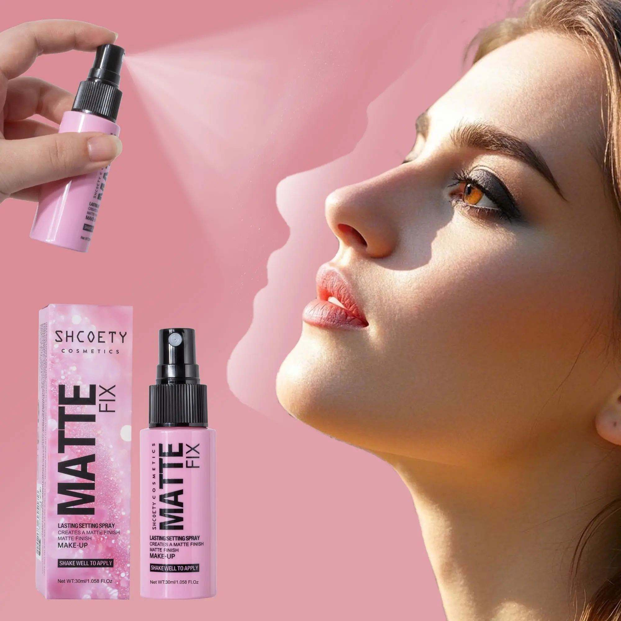 Summer Oil Control Setting Spray, Matte Setting Spray, Makeup Fixing Spray, Face Setting Spray for Makeup, Waterproof and Smudge-Proof, Long-Lasting Makeup Lock, Perfect for All-Day Wear, Ideal for Hot Weather