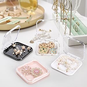 32 Pack Press on Nails Boxes, 2.75 x 2.75 Inch Press on Nail Display Case, Acrylic Fake Nails Storage Package Containers with 120 Adhesive Nail Tapes for Press on Nail Business Nail Art Salon