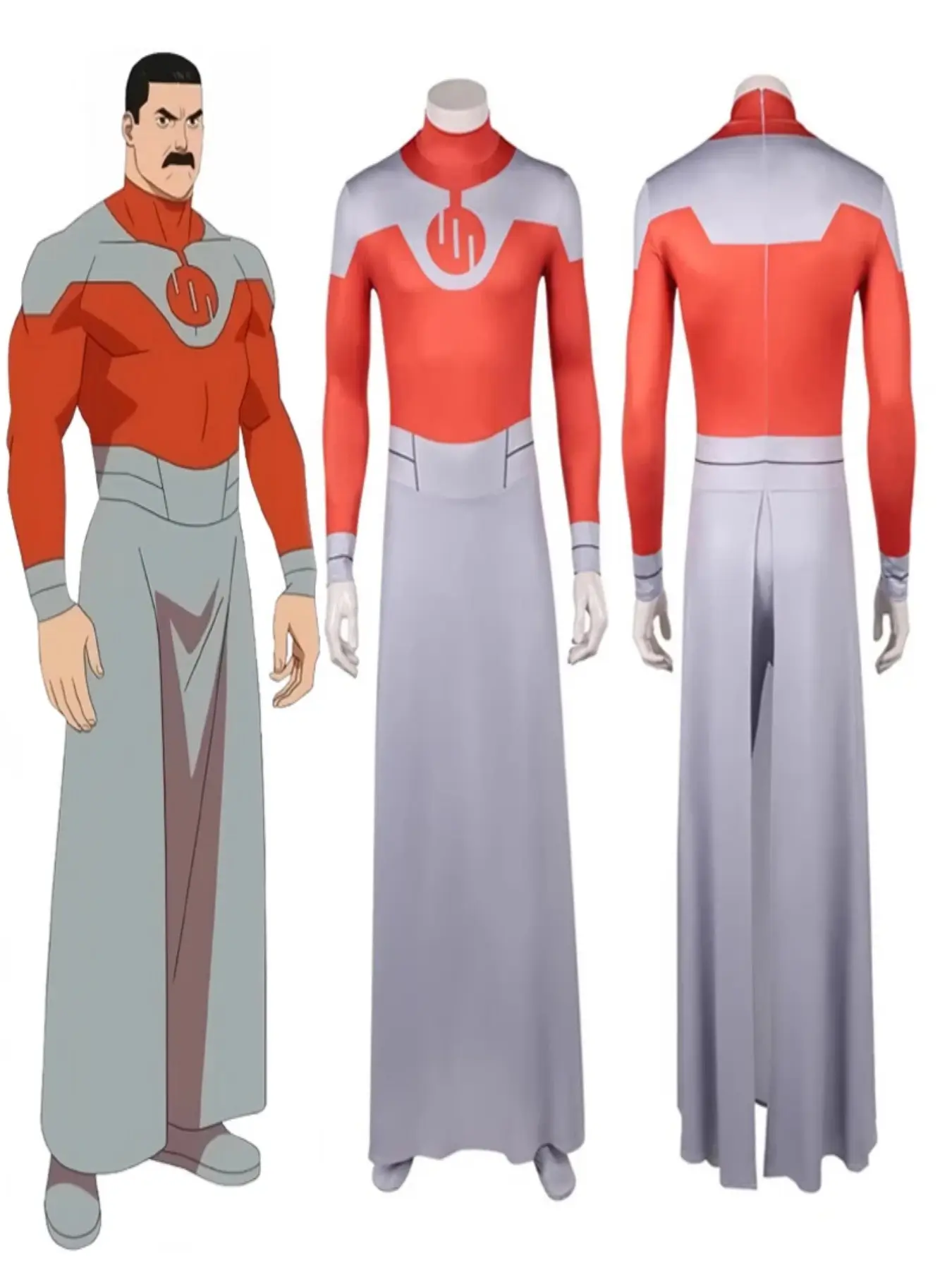Invincible Thragg Cosplay Costume Season 4 Red Cloak Shawl Jumpsuit Apron Halloween Anime Superhero Full Set Outfit Uniform