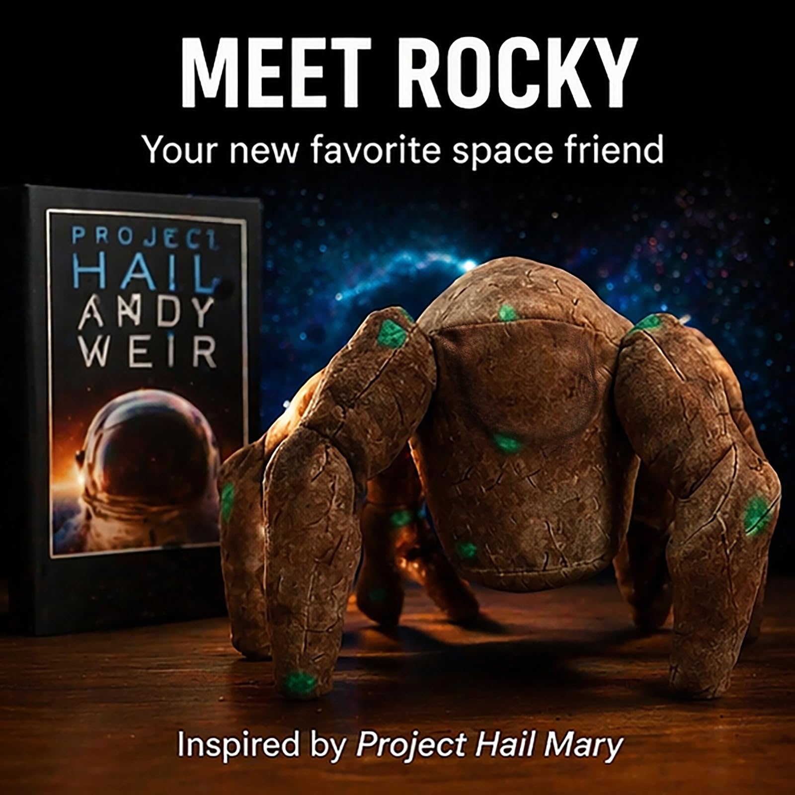 Project Hail Mary Rocky Plush Toy – 8" Soft Stuffed Alien Pillow, Movie Collectible Gift for Sci-Fi Fans, Amaze Meme Throw Plushie
