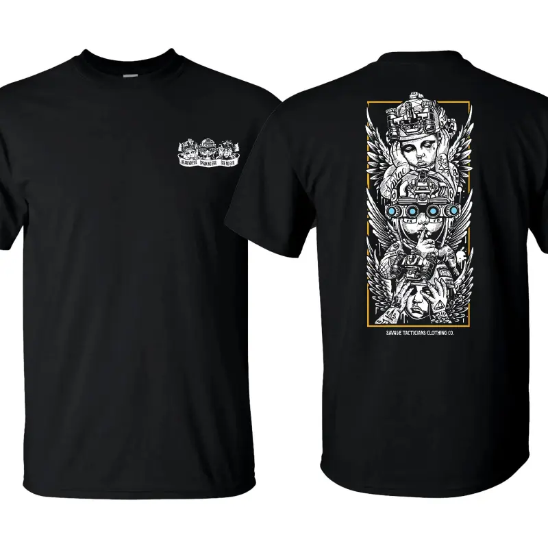 TLXT Proverbial Maxim Shirt Unisex Short Sleeve, Casual 100% Cotton, Army Military Menswear, Gun Shirt Tactical Gear, Good Graphic Shirt, Made In USA.
