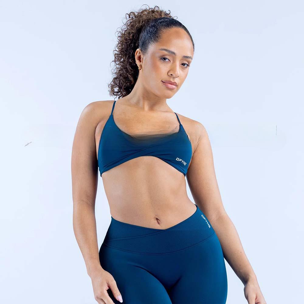 DFYNE Crossback Fitness Bra |   With Padded Bra, Medium Support |   Suitable for Yoga and Body Shaping